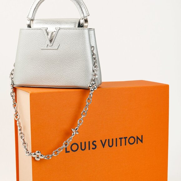 Louis Vuitton Varanus Salvator Lizard Flower Chain Capucines Mini Silver - Picture 15 of 15